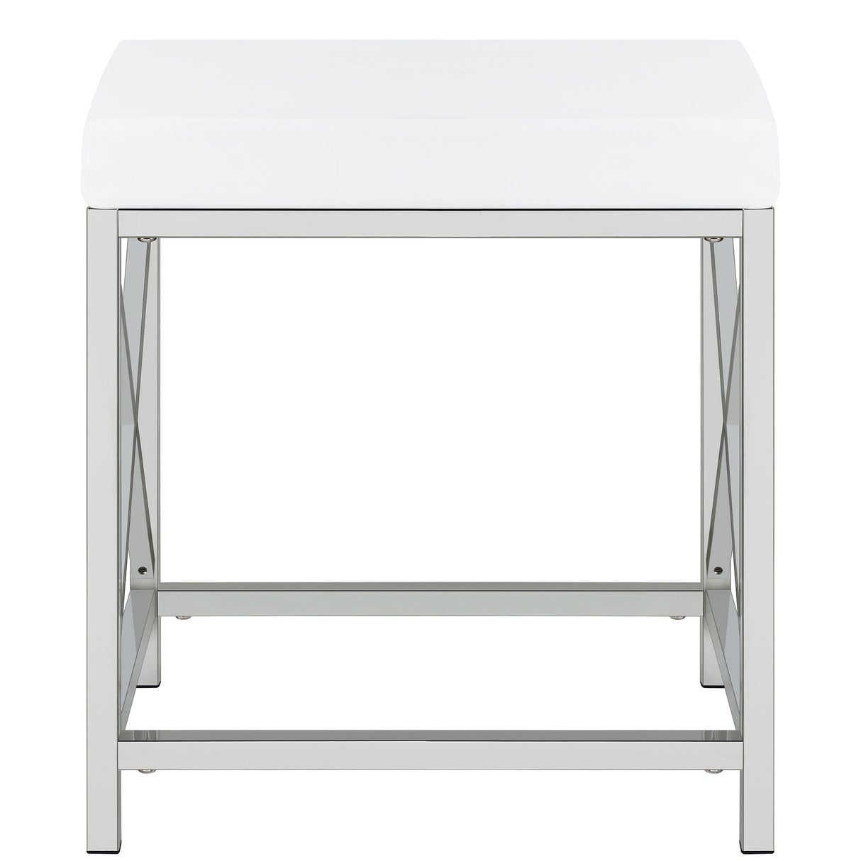 Vanity Set - Eliza 2-piece Vanity Set with Hollywood Lighting White and Chrome