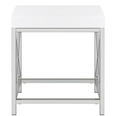 Vanity Set - Eliza 2-piece Vanity Set with Hollywood Lighting White and Chrome
