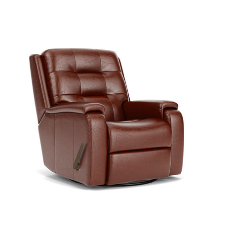 Arlo Transitional Leather Swivel Gliding Recliner | Flexsteel