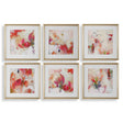 Fresh Start Red Abstract Prints (Set of 6) by Uttermost - View 1