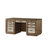 Acme - Orianne Executive Computer Desk W/Hutch 93790 Antique Gold Finish