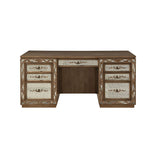 Acme - Orianne Executive Computer Desk W/Hutch 93790 Antique Gold Finish