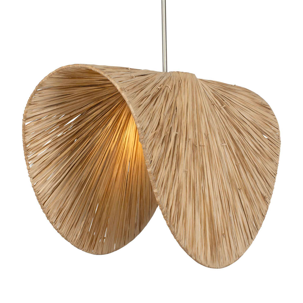 Bend 1 Light Raffia Pendant - Light Brown by Uttermost - View 1