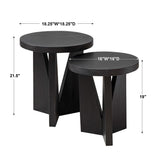 Nadette Nesting Tables (Set of 2) - Black by Uttermost - View 8