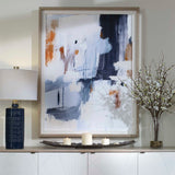 Variant Abstract Framed Print - Blue by Uttermost - View 2