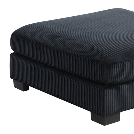 Bentley Modern Style Modular Sectional unique layout made with Corduroy fabric and wood in Black Setup-1 (NJ Warehouse Inventory) - sold by Home Elegance USA