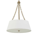 Andalucia 4 Light Drum Pendant - Gold / White by Uttermost - View 8