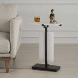 Elements Bubble Glass Accent Table - White by Uttermost - View 5