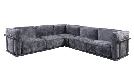 120' length , Fashionable modular sofa with iron and wood frame chenille sofa, Dark Gray ,uitable for living room - sold by Home Elegance USA