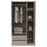 Eureka Three Door Armoire, Two Drawers, Rod - sold by Home Elegance USA