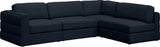 Beckham - Modular Sectional 4 Piece - Navy - Fabric | Home Elegance USA