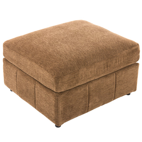 Modern Sectional Sofa Modular Sofa 85.4' U-shaped Sofa Couch with Movable Ottoman, USB Ports, Phone Holder, Brown Chenille - sold by Home Elegance USA