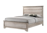 1pc Contemporary Cottage Full Distressed Brown Panel Bed Charming Coastal Look Charming Rustic