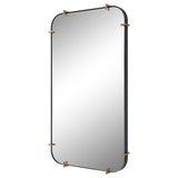 Pali Industrial Iron Mirror - Gold by Uttermost - View 4