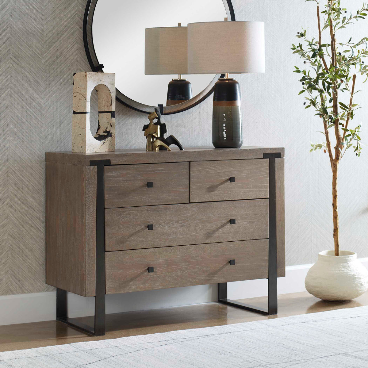 Gabriel Oak Accent Chest - Light Brown by Uttermost - View 3