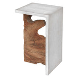Intersect Modern Accent Table - White / Light Brown by Uttermost - View 7