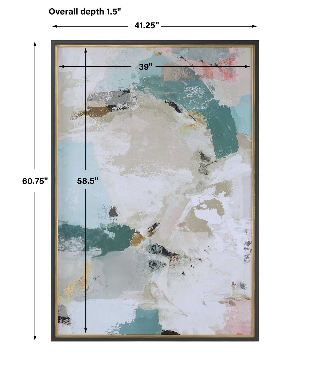 Perfect Storm Framed Print - Light Blue / Beige by Uttermost - View 9
