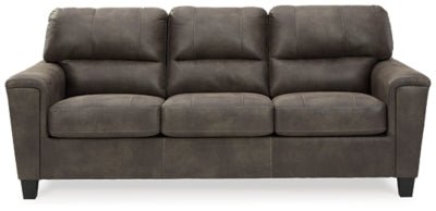 Ashley Smoke Navi Queen Sofa Sleeper - Faux Leather - 9400239 - Home Elegance USA - 1