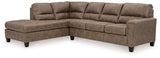 Ashley Fossil Navi 94004S1 2 - Piece Sectional Sofa Chaise - Faux Leather | Home Elegance USA