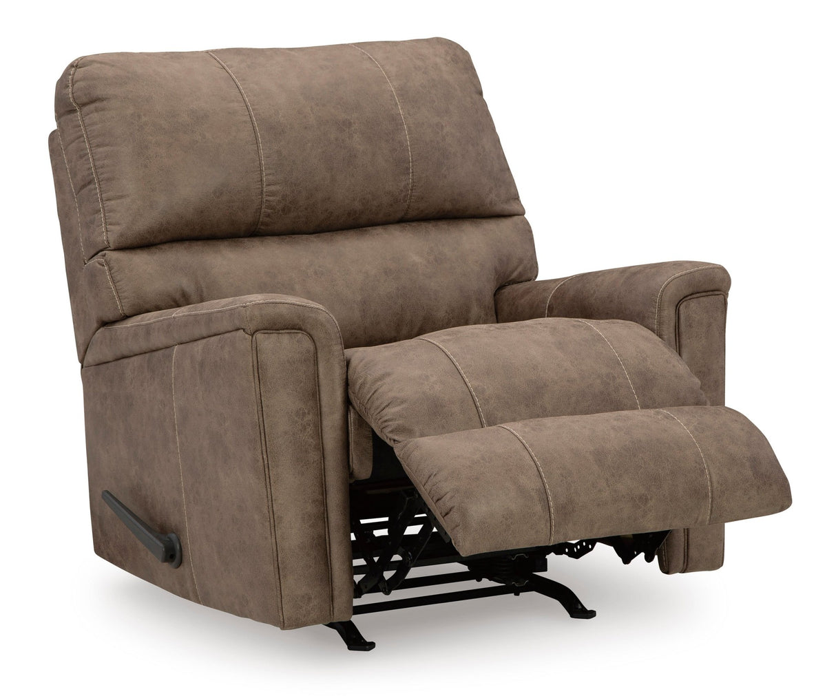 Ashley Fossil Navi Rocker Recliner - Faux Leather | Home Elegance USA