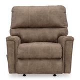 Ashley Fossil Navi Rocker Recliner - Faux Leather | Home Elegance USA