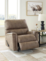 Ashley Fossil Navi Rocker Recliner - Faux Leather | Home Elegance USA