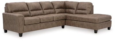 Ashley Fossil Navi 94004S2 2 - Piece Sectional Sofa Chaise - Faux Leather | Home Elegance USA