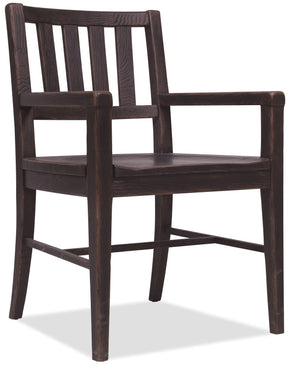 Driftwood Splatback Arm Chair (Set of 2) Burnt Timber - Black by Hooker Furniture - View 1