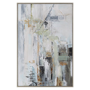 Natural Springs Hand Painted Canvas Art - Light Gray by Uttermost - View 1