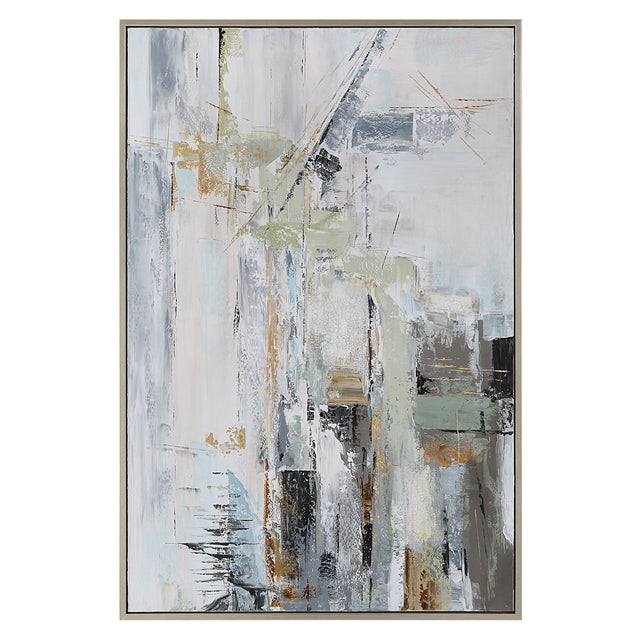 Natural Springs Hand Painted Canvas Art - Light Gray by Uttermost - View 1