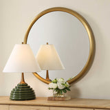 Atkinson Modern Round Mirror Brass - Gold by Uttermost - View 3