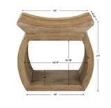 Connor Elm Accent Stool - Light Brown by Uttermost - View 6