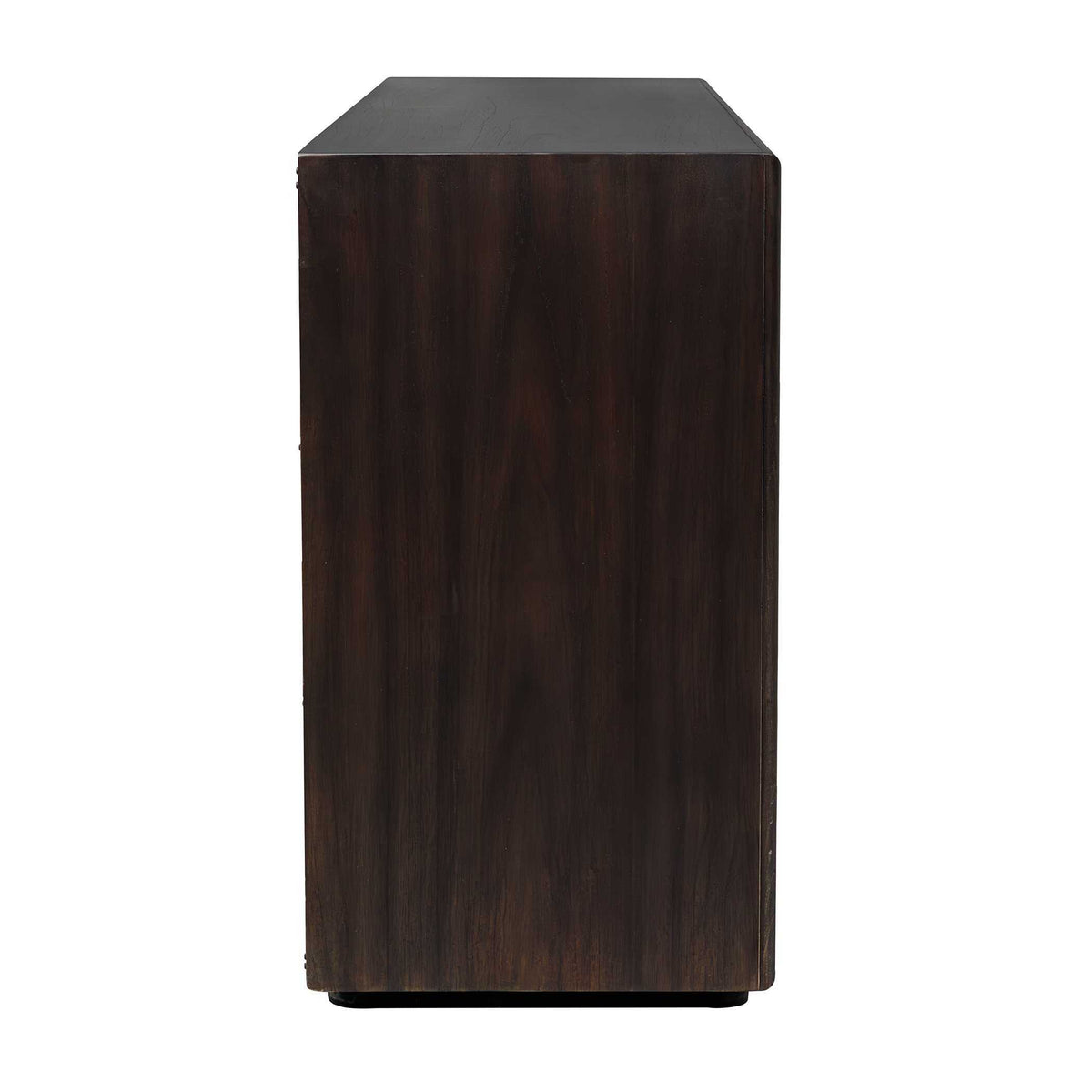 Stevenson Chiseled 4 Door Cabinet Black / Brown / Woodtone - Dark Brown by Uttermost - View 5