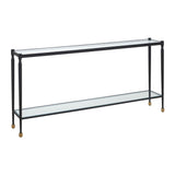 Javana Glass / Iron Console Table Brass,Bronze - Black by Uttermost - View 4