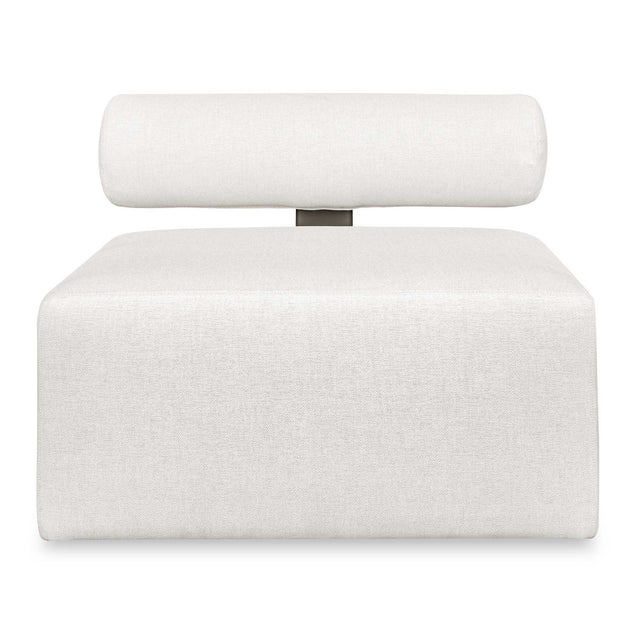 Bolster Back Armless Outdoor Sofa - White by Uttermost - View 1
