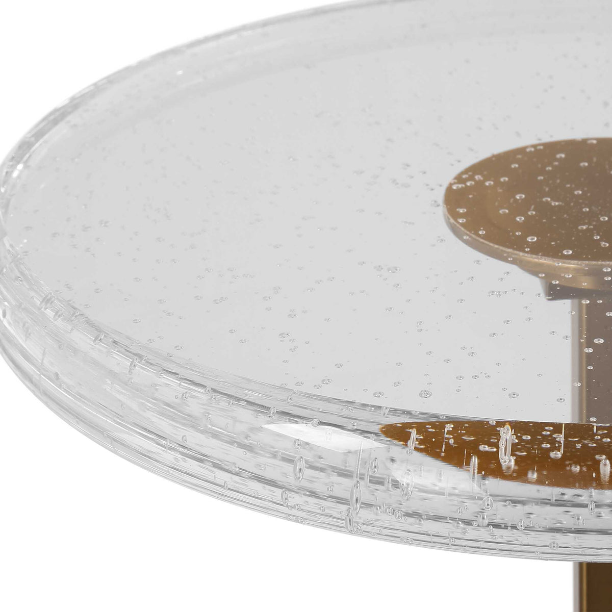 Sora Glass Drink Table - White by Uttermost - View 6