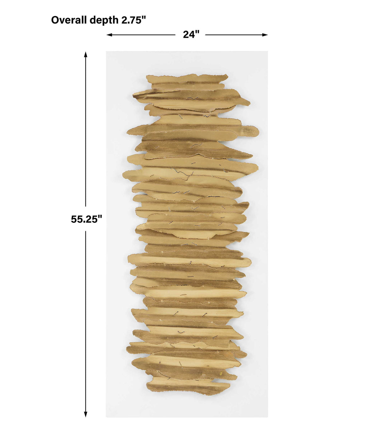 Lev Metal Wall Decor White & Gold - Gold / White by Uttermost - View 7
