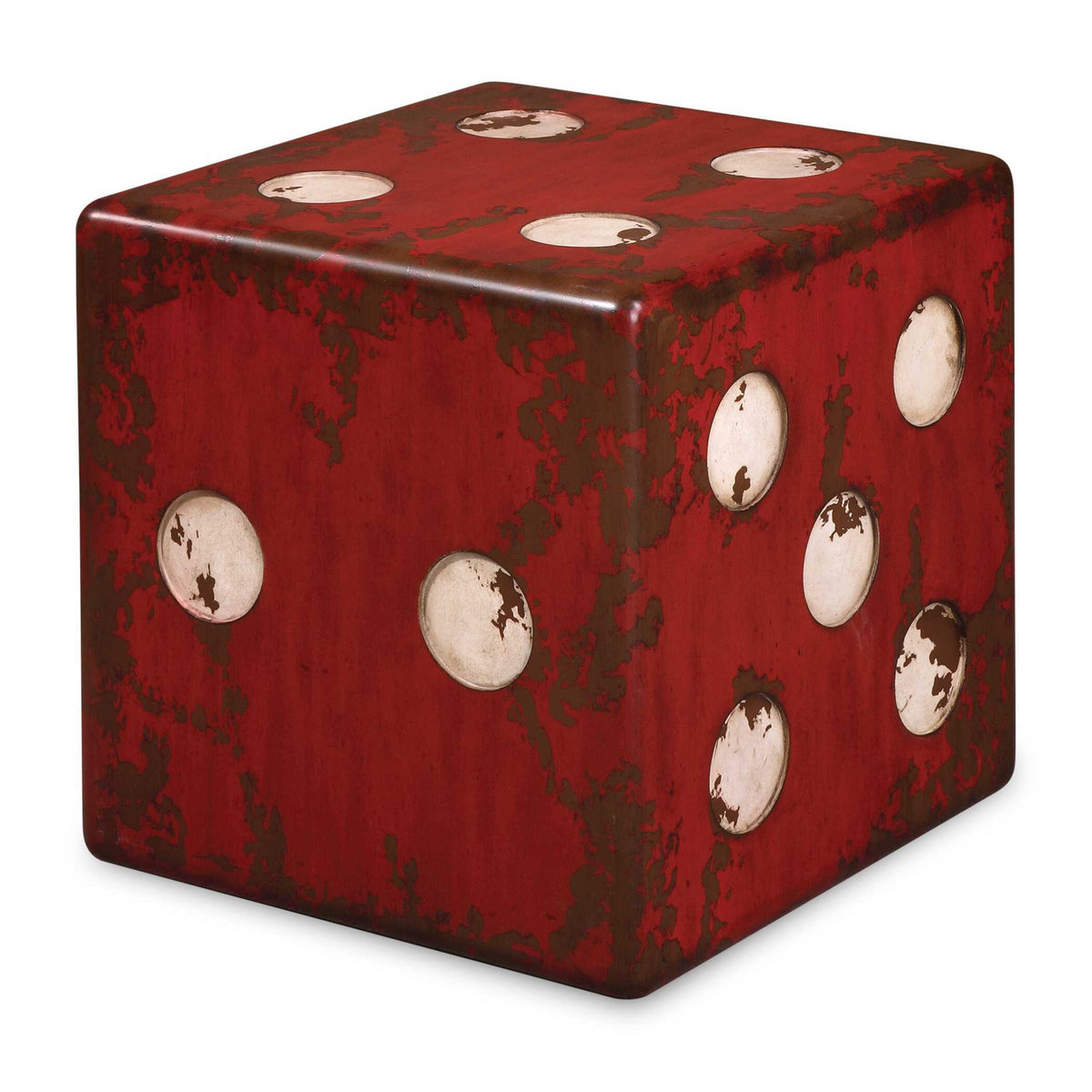 Dice Accent Table - Red / White by Uttermost - View 1