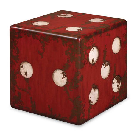 Dice Accent Table - Red / White by Uttermost - View 1