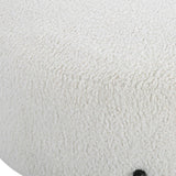 Arles Large Plush Ottoman - White by Uttermost - View 6