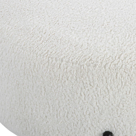 Arles Large Plush Ottoman - White by Uttermost - View 6