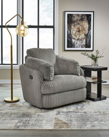 Ashley Fog Tie - Breaker Swivel Glider Recliner - Velvet | Home Elegance USA