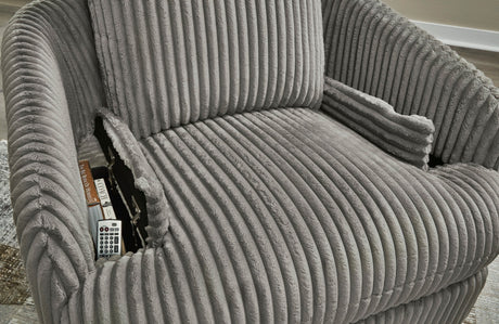 Ashley Fog Tie - Breaker Swivel Glider Recliner - Velvet | Home Elegance USA