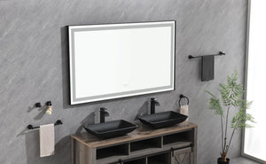 72*48 LED Lighted Bathroom Wall Mounted Mirror with High Lumen+Anti - Fog Separately Control - W1272114892 - image - 9