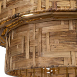 Water Hyacinth 4 Light Woven Pendant - Light Brown by Uttermost - View 8