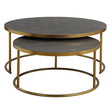 Aragon Nesting Coffee Tables (Set of 2) - Dark Gray / Bronze by Uttermost - View 1