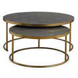 Aragon Nesting Coffee Tables (Set of 2) - Dark Gray / Bronze by Uttermost - View 1