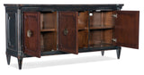 Charleston Entertainment Console - Dark Brown / Black by Hooker Furniture - View 8