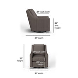 Murph Leather Swivel Glider Chair | Flexsteel
