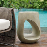 Lithos Outdoor Accent Table - Gray by Uttermost - View 3